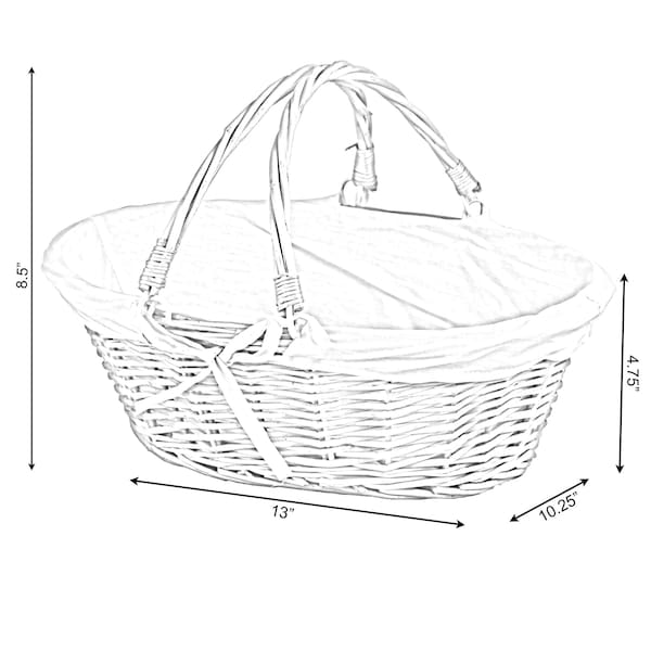 Vintiquewise Basket, Brown, Willow, 2 PK - QI003055W.2