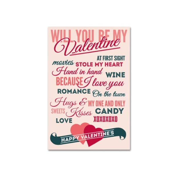 Trademark Fine Art Lantern Press 'Valentines Day' Canvas Art, 12x19 - ALI09875-C1219GG