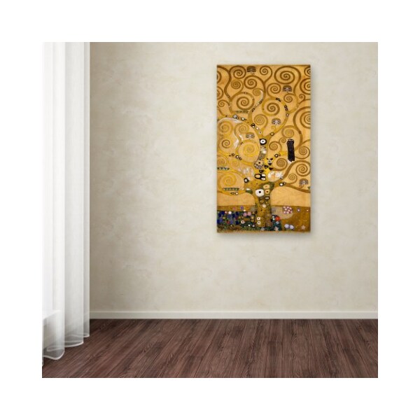 Trademark Fine Art Gustav Klimt 'Tree of Life Soclet Frieze 1905' Canvas Art, 16x32 - BL01454-C1632GG