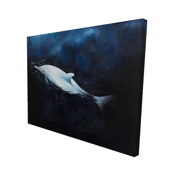Fondo 16 x 20 in. Swimming Dolphin-Print on Canvas - FO2776666