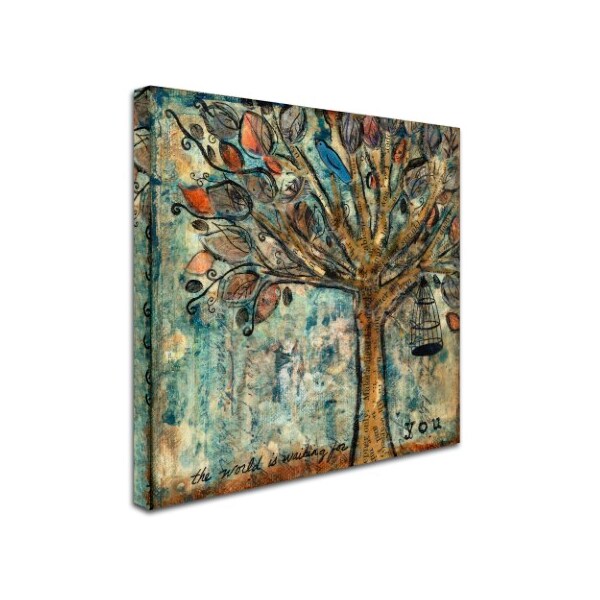 Trademark Fine Art Wyanne 'The World Is Waiting For You' Canvas Art, 35x35 - ALI8234-C3535GG