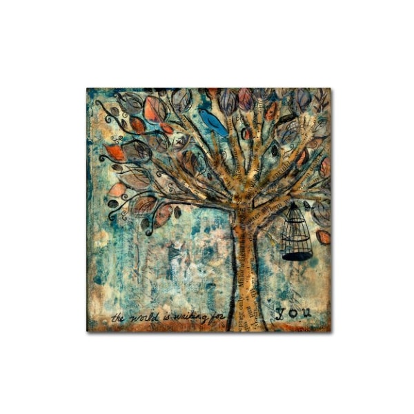 Trademark Fine Art Wyanne 'The World Is Waiting For You' Canvas Art, 35x35 - ALI8234-C3535GG