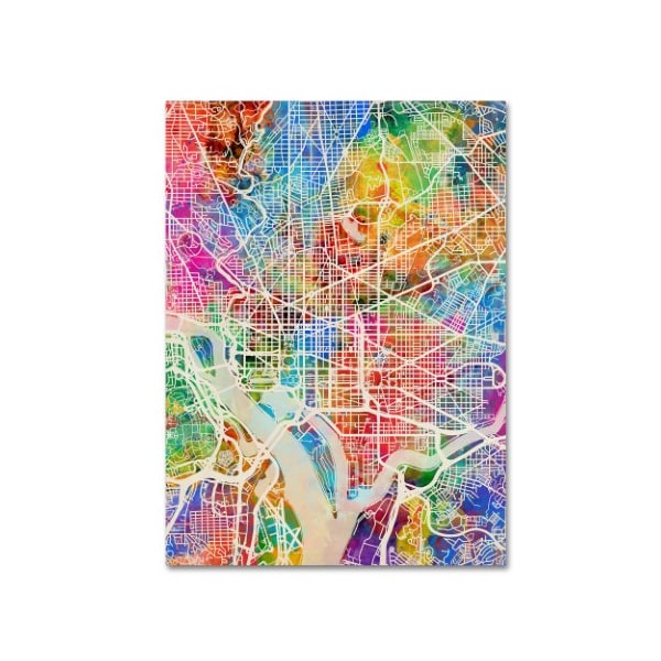 Trademark Fine Art Michael Tompsett 'Washington DC Street Map' Canvas Art, 35x47 - MT0921-C3547GG