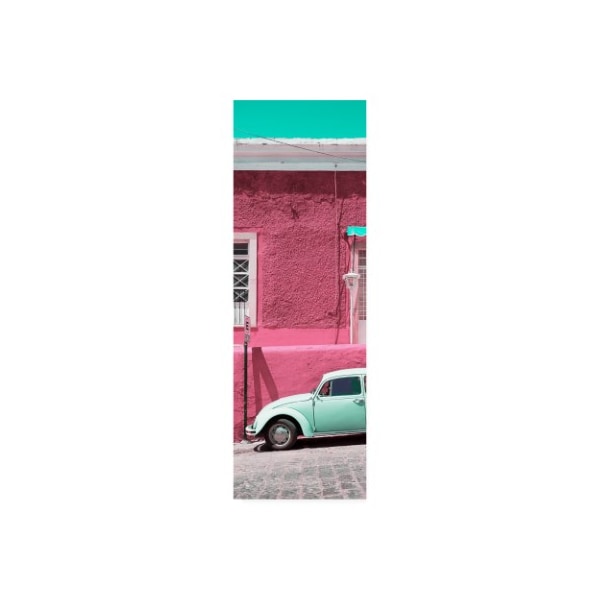Trademark Fine Art Philippe Hugonnard 'Viva Mexico 2 VW Beetle Car and Pink Wall' Canvas Art, 6x19 - PH01620-C619GG