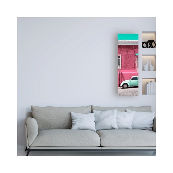 Trademark Fine Art Philippe Hugonnard 'Viva Mexico 2 VW Beetle Car and Pink Wall' Canvas Art, 6x19 - PH01620-C619GG