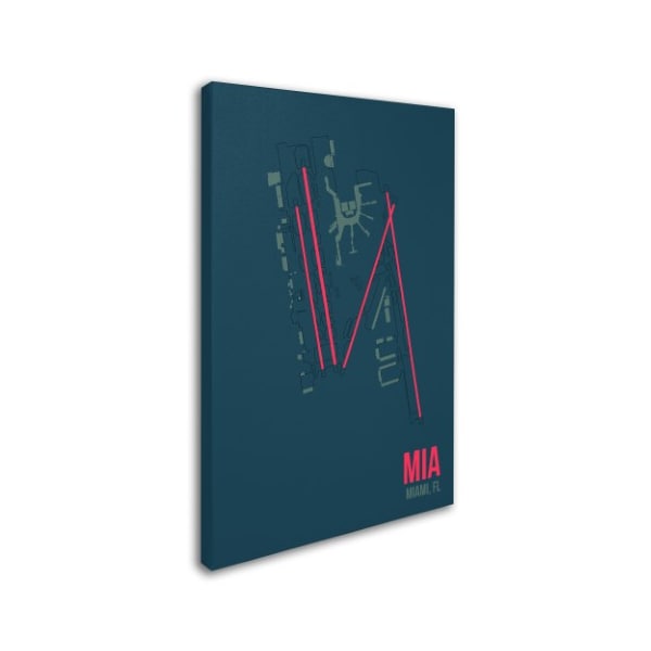 Trademark Fine Art 08 Left 'MIA Airport Layout' Canvas Art, 12x19 - ALI14834-C1219GG