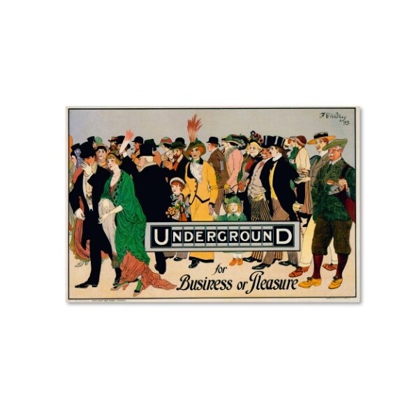 Trademark Fine Art Vintage Apple Collection 'Underground Business' Canvas Art, 12x19 - ALI6257-C1219GG