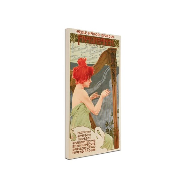 Trademark Fine Art Vintage Apple Collection 'Redhead Harp' Canvas Art, 12x24 - ALI6614-C1224GG