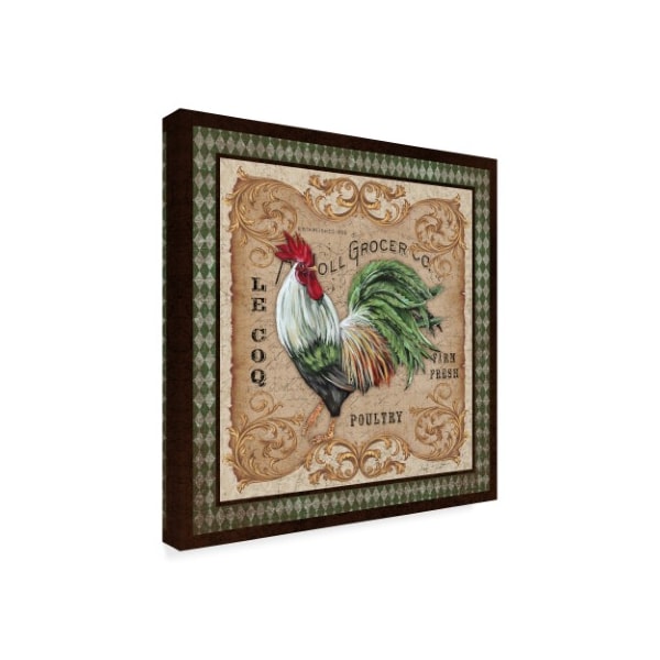 Trademark Fine Art Jean Plout 'Old World Rooster 3' Canvas Art, 14x14 - ALI37389-C1414GG