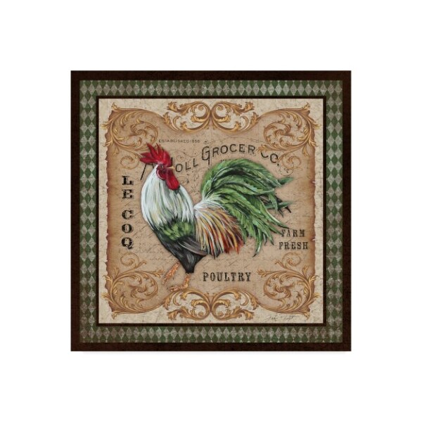 Trademark Fine Art Jean Plout 'Old World Rooster 3' Canvas Art, 14x14 - ALI37389-C1414GG