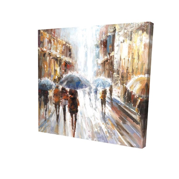 Begin Home Decor 16 x 16 in. Abstract Passersby in the City-Print on Canvas - 2080-1616-CI168