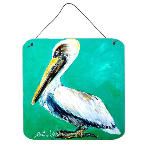 Micasa Bird Pelican Lightin Up Aluminium Metal Wall Or Door Hanging Prints - MI235008