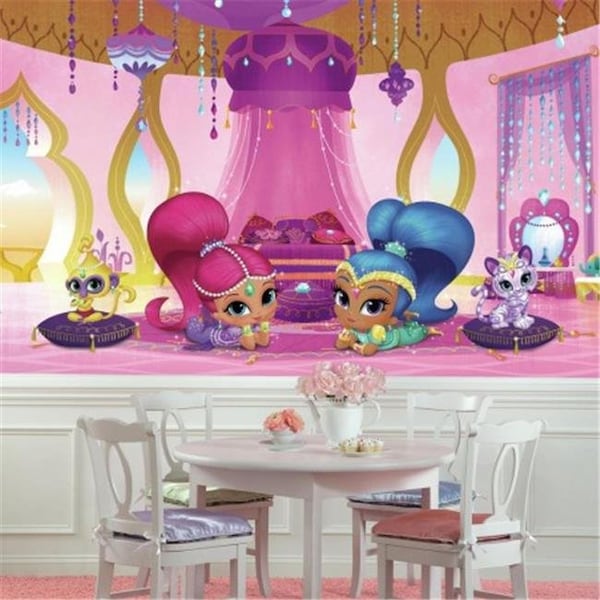 Shimmer And Shine Shimmer & Shine JL1386M 6 x 10.5 ft. Genie Palace Extra Large Chair Rail Prepasted Mural Ultra-Strippable - JL1386M