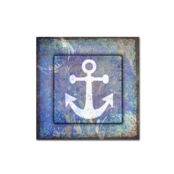 Trademark Fine Art LightBoxJournal 'Beach House Anchor' Canvas Art, 35x35 - ALI10283-C3535GG