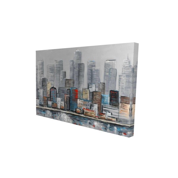 Fondo 20 x 30 in. Abstract City Skyline-Print on Canvas - FO2786908