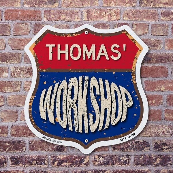 Signmission Thomas's Workshop, 12 inch X 12 inch, Aluminum Metal Sign, 5PK - SHI-A-5PACK-12-489-THOMAS