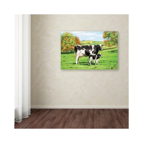 Trademark Fine Art The Macneil Studio 'Cow And Calf' Canvas Art, 12x19 - ALI8694-C1219GG