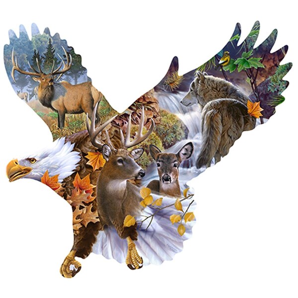 Amistad 12 in. Novelty Sign - Eagle Eye Deer Buck Wolf - AM2679523