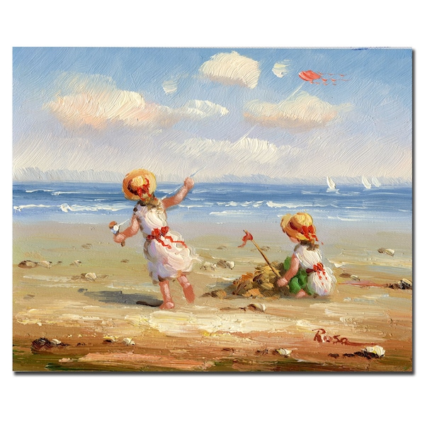 Trademark Fine Art 'At the Beach I' Canvas Art, 26x32 - MA070-C2632GG