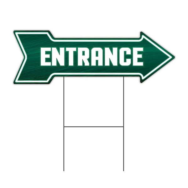 Signmission Entrance Arrow Yard Sign Funny Home Decor 36in Wide - C-ARROW12-999880