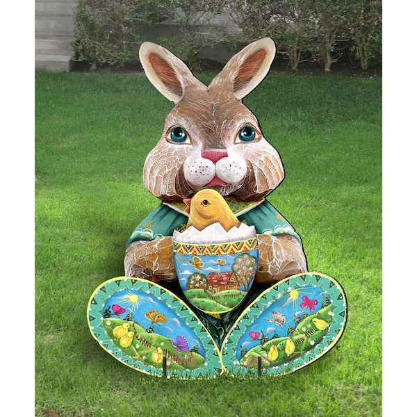 Kd Americana Easter Bunny Wooden Outdoor Decor - KD1767623