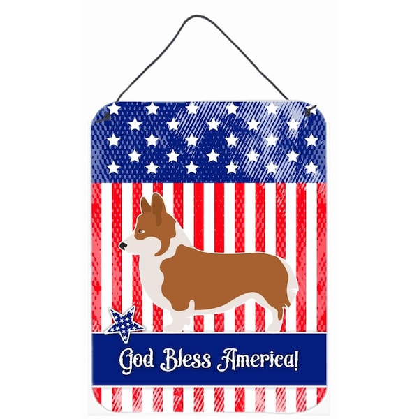 Carolines Treasures Pembroke Welsh Corgi American Wall or Door Hanging Prints - BB8401DS1216