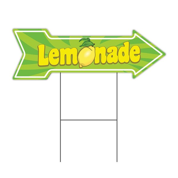 Signmission Lemonade Arrow Sign Funny Home Decor 18in Wide - P-ARROW-999778