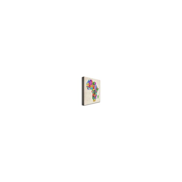 Trademark Fine Art Michael Tompsett 'Africa Text Map' Canvas Art, 18x24 - MT0063-C1824GG