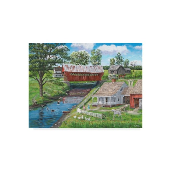 Trademark Fine Art Bob Fair 'New England Homestead' Canvas Art, 35x47 - ALI39211-C3547GG