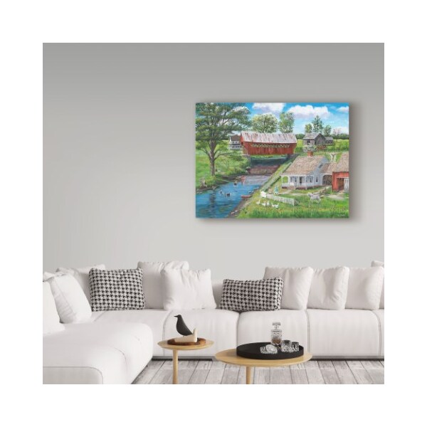 Trademark Fine Art Bob Fair 'New England Homestead' Canvas Art, 35x47 - ALI39211-C3547GG