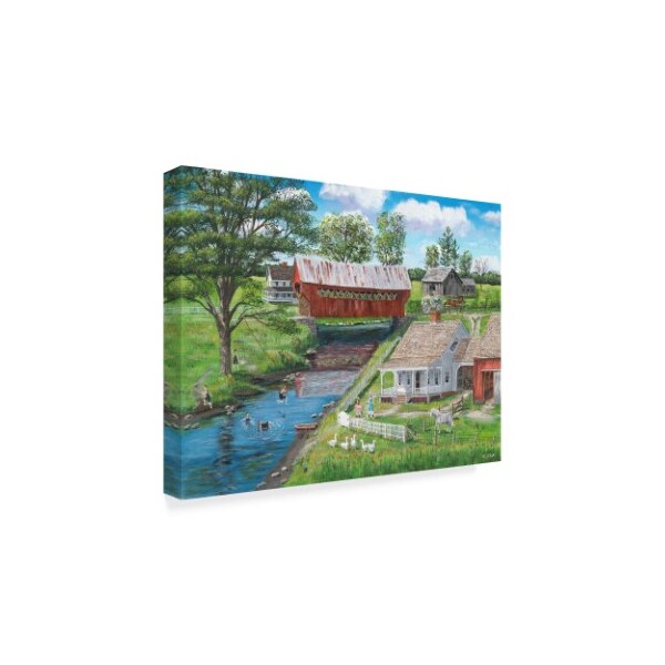 Trademark Fine Art Bob Fair 'New England Homestead' Canvas Art, 35x47 - ALI39211-C3547GG