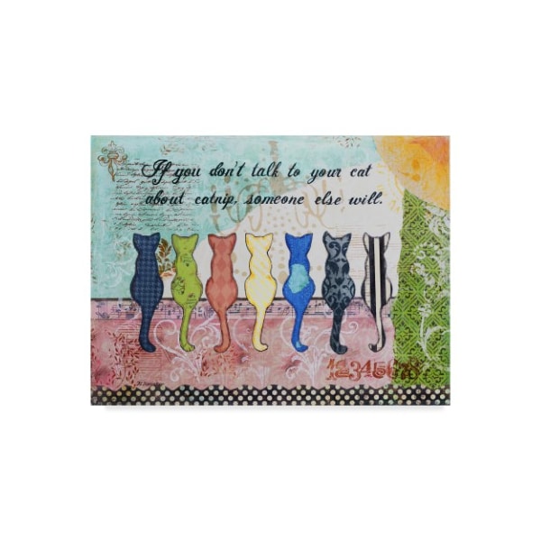 Trademark Fine Art Let Your Art Soar 'Cat Talk' Canvas Art, 14x19 - ALI42478-C1419GG