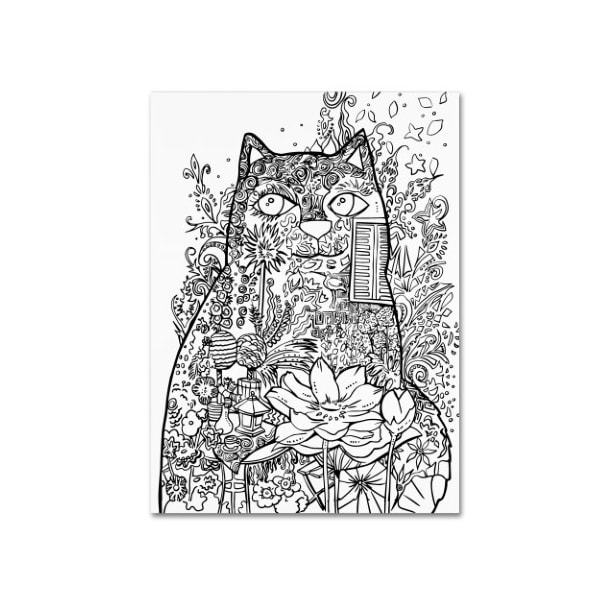 Trademark Fine Art Oxana Ziaka 'Lotus Cat 2' Canvas Art, 18x24 - ALI11614-C1824GG
