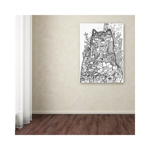 Trademark Fine Art Oxana Ziaka 'Lotus Cat 2' Canvas Art, 18x24 - ALI11614-C1824GG