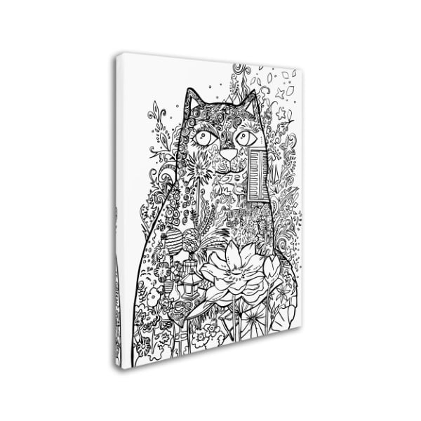 Trademark Fine Art Oxana Ziaka 'Lotus Cat 2' Canvas Art, 18x24 - ALI11614-C1824GG