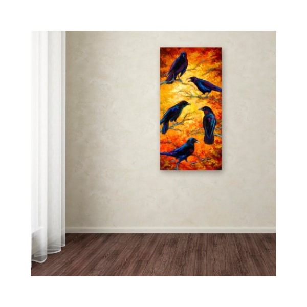 Trademark Fine Art Marion Rose 'Crows 9' Canvas Art, 10x19 - ALI15259-C1019GG