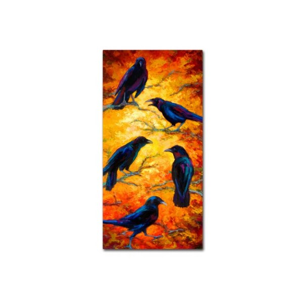 Trademark Fine Art Marion Rose 'Crows 9' Canvas Art, 10x19 - ALI15259-C1019GG