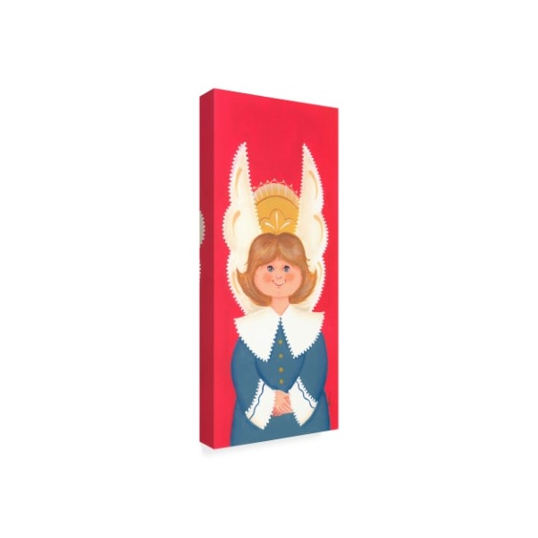 Trademark Fine Art Beverly Johnston 'Blue Angel On Red' Canvas Art, 10x24 - ALI40061-C1024GG