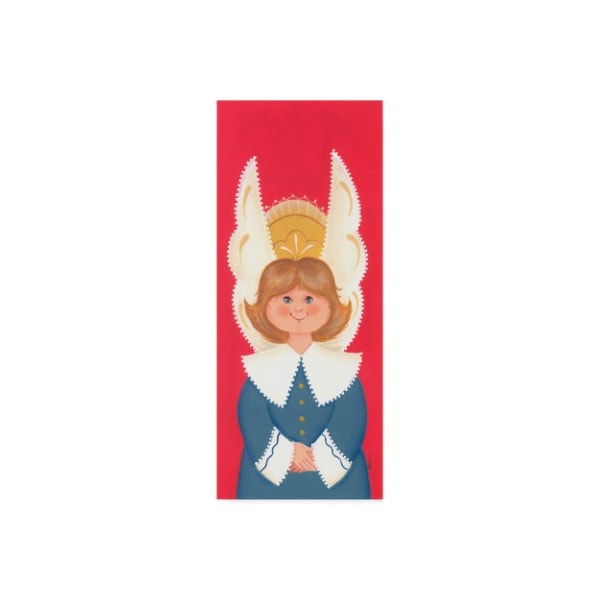 Trademark Fine Art Beverly Johnston 'Blue Angel On Red' Canvas Art, 10x24 - ALI40061-C1024GG