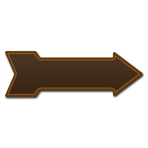 Signmission Brown Arrow Decal Funny Home Decor 36in Wide - D-A-12-999934