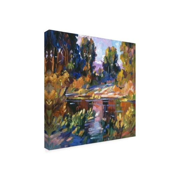 Trademark Fine Art David Lloyd Glover 'California Eucalyptus At The River' Canvas Art, 14x14 - DLG01074-C1414GG