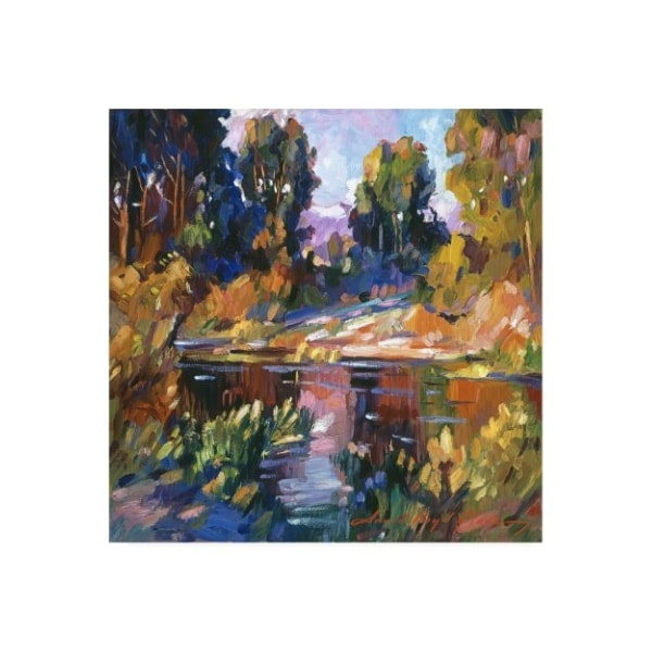 Trademark Fine Art David Lloyd Glover 'California Eucalyptus At The River' Canvas Art, 14x14 - DLG01074-C1414GG