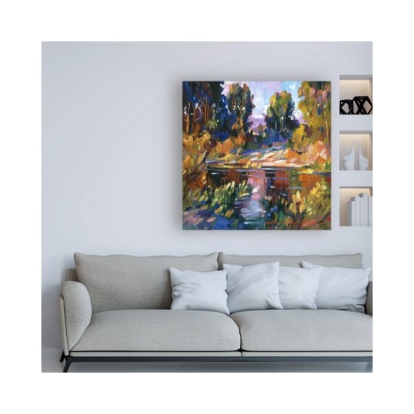 Trademark Fine Art David Lloyd Glover 'California Eucalyptus At The River' Canvas Art, 14x14 - DLG01074-C1414GG