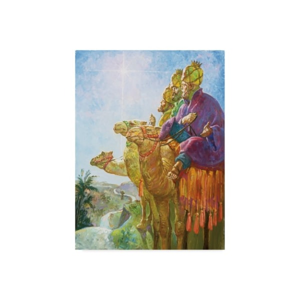 Trademark Fine Art Hal Frenck 'Three Wise Men Camels' Canvas Art, 14x19 - ALI35601-C1419GG