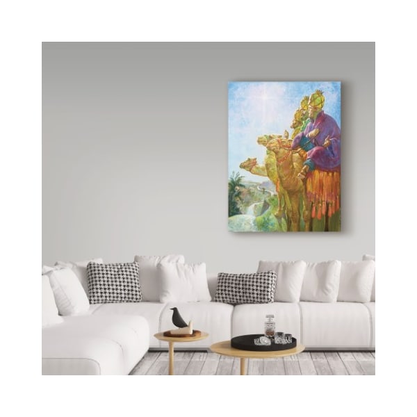 Trademark Fine Art Hal Frenck 'Three Wise Men Camels' Canvas Art, 14x19 - ALI35601-C1419GG