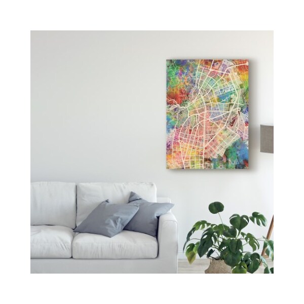 Trademark Fine Art Michael Tompsett 'Cali Colombia City Map' Canvas Art, 14x19 - MT02317-C1419GG
