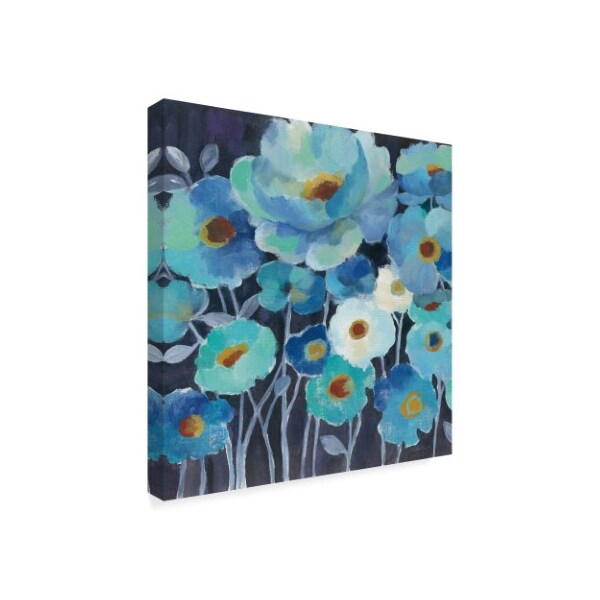 Trademark Fine Art Silvia Vassileva 'Indigo Flowers Ii' Canvas Art, 14x14 - WAP06768-C1414GG