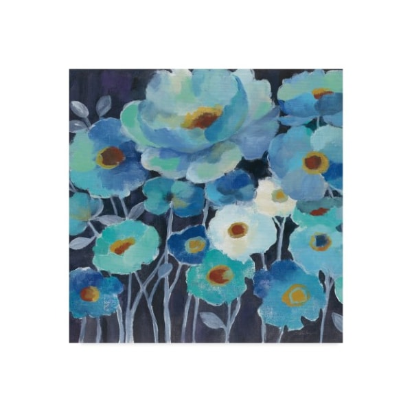 Trademark Fine Art Silvia Vassileva 'Indigo Flowers Ii' Canvas Art, 14x14 - WAP06768-C1414GG