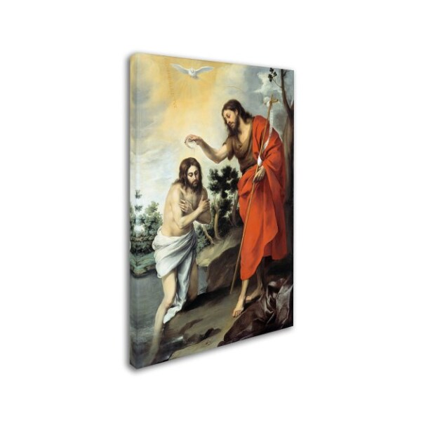 Trademark Fine Art Bartolome Murillo 'The Baptism Of Christ' Canvas Art, 12x19 - AA01020-C1219GG