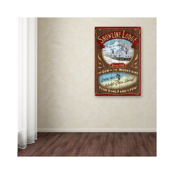 Trademark Fine Art Lantern Press 'Ski 1' Canvas Art, 16x24 - ALI09515-C1624GG